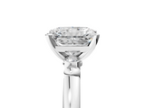 White gold Radiant Solitaire Beaded Band with Four-Prong Setting_119