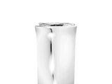 White gold Radiant Solitaire Bezel Set Diamond Ring with Wide Band_8