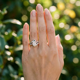White gold Radiant Solitaire Bypass Diamond Engagement Ring with Channel-Set Band and Four-Prong Setting_3