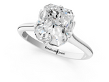 White gold Radiant Solitaire Cathedral Diamond Ring with Six-Prong Setting_26