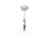 White gold Radiant Solitaire Cathedral Diamond Ring with Six-Prong Setting_27