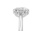 White gold Radiant Solitaire Cathedral Diamond Ring with Six-Prong Setting_30