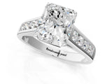 White gold Radiant Solitaire Channel-Set Diamond Engagement Ring with Four-Prong Setting_51