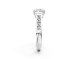 White gold Radiant Solitaire Channel-Set Diamond Engagement Ring with Four-Prong Setting_58