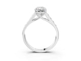 White gold Radiant Solitaire Channel-Set Diamond Engagement Ring with Four-Prong Setting_58