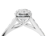 White gold Radiant Solitaire Channel-Set Diamond Engagement Ring with Four-Prong Setting_60