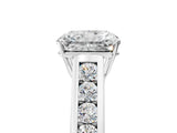 White gold Radiant Solitaire Channel-Set Diamond Engagement Ring with Four-Prong Setting_61