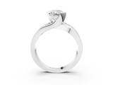 White gold Radiant Solitaire Channel-Set Split Shank Ring with Tension Prong Setting_18