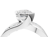 White gold Radiant Solitaire Channel-Set Split Shank Ring with Tension Prong Setting_19