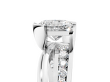 White gold Radiant Solitaire Channel-Set Split Shank Ring with Tension Prong Setting_20