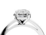 White gold Radiant Solitaire Diamond Engagement Ring with Four-Prong Setting on a Classic Band_38