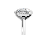 White gold Radiant Solitaire Diamond Engagement Ring with Four-Prong Setting on a Classic Band_39