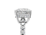White gold Radiant Solitaire Diamond Engagement Ring with Pavé Band and Six-Prong Setting_61