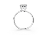 White gold Radiant Solitaire Diamond Ring with 4-Prong Setting on a Classic Band_6