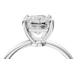 White gold Radiant Solitaire Diamond Ring with 4-Prong Setting on a Classic Band_7