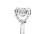 White gold Radiant Solitaire Diamond Ring with 4-Prong Setting on a Classic Band_8