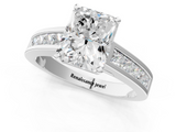 White gold Radiant Solitaire Diamond Ring with Channel-Set Band and Four-Prong Setting_39