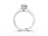 White gold Radiant Solitaire Diamond Ring with Channel-Set Band and Four-Prong Setting_41