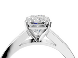 White gold Radiant Solitaire Diamond Ring with Channel-Set Band and Four-Prong Setting_42