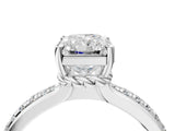 White gold Radiant Solitaire Diamond Ring with Channel Set Band and Six-Prong Setting_52