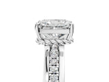 White gold Radiant Solitaire Diamond Ring with Channel Set Band and Six-Prong Setting_53