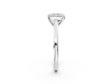 White gold Radiant Solitaire Diamond Ring with Four-Prong Setting and Classic Band_37