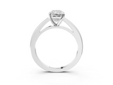 White gold Radiant Solitaire Diamond Ring with Four-Prong Setting and Classic Band_38