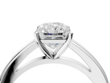 White gold Radiant Solitaire Diamond Ring with Four-Prong Setting and Classic Band_39