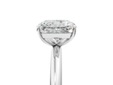 White gold Radiant Solitaire Diamond Ring with Four-Prong Setting on a Plain Band_25