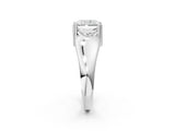 White gold Radiant Solitaire Diamond Ring with Six-Prong Cathedral Setting_52