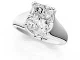 White gold Radiant Solitaire Diamond Ring with Six-Prong Cathedral Setting_55