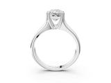 White gold Radiant Solitaire Diamond Ring with Six-Prong Cathedral Setting_57