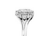 White gold Radiant Solitaire Diamond Ring with Six-Prong Setting and Tapered Band_28