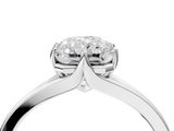 White gold Radiant Solitaire Diamond Ring with Six-Prong Setting and Tapered Band_28
