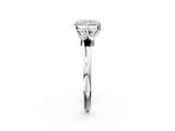 White gold Radiant Solitaire Diamond Ring with Six-Prong Setting on a Classic Band_5