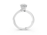 White gold Radiant Solitaire Diamond Ring with Six-Prong Setting on a Classic Band_6