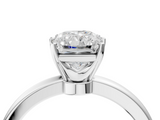 White gold Radiant Solitaire Diamond Ring with Six-Prong Setting on a Classic Band_7