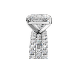 White gold Radiant Solitaire Diamond with Pave and Channel Set Band_120