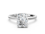 White gold Radiant Solitaire Engagement Ring with Cathedral Band and Four-Prong Setting_21