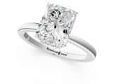 White gold Radiant Solitaire Engagement Ring with Cathedral Band and Four-Prong Setting_22