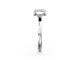 White gold Radiant Solitaire Engagement Ring with Cathedral Band and Four-Prong Setting_23