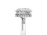 White gold Radiant Solitaire Engagement Ring with Cathedral Band and Four-Prong Setting_26