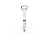 White gold Radiant Solitaire Engagement Ring with Four-Prong Setting and Tapered Band_38