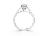 White gold Radiant Solitaire Engagement Ring with Four-Prong Setting and Tapered Band_39