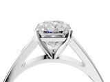 White gold Radiant Solitaire Engagement Ring with Four-Prong Setting and Tapered Band_40
