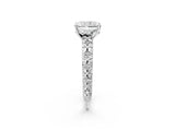 White gold Radiant Solitaire Floral Milgrain Engagement Ring_33