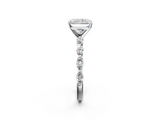 Platinum 7.03 Carat F VVS2 Radiant Diamond Ring with Marquise Side Stones and Prong Setting
