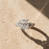 White gold Radiant Solitaire Marquise Twist Band with Six-Prong Setting_16