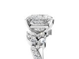 White gold Radiant Solitaire Marquise Twist Band with Six-Prong Setting_94