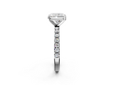 White gold Radiant Solitaire Pavé Band with Four-Prong Setting_209